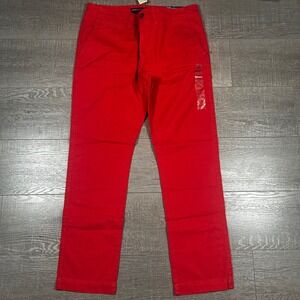 American Eagle Outfitters Slim Straight Red Chinos Pants Men 33x30